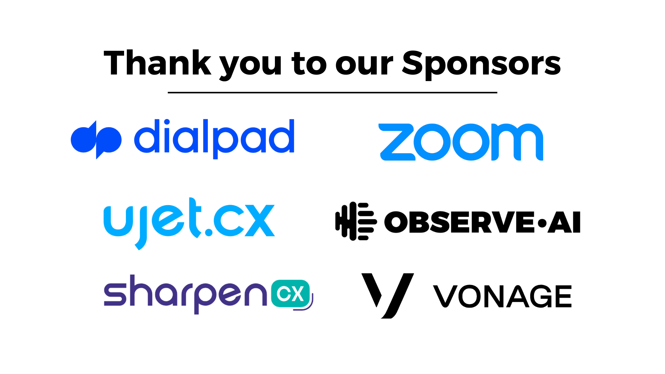 Thank you to our Sponsors (20)